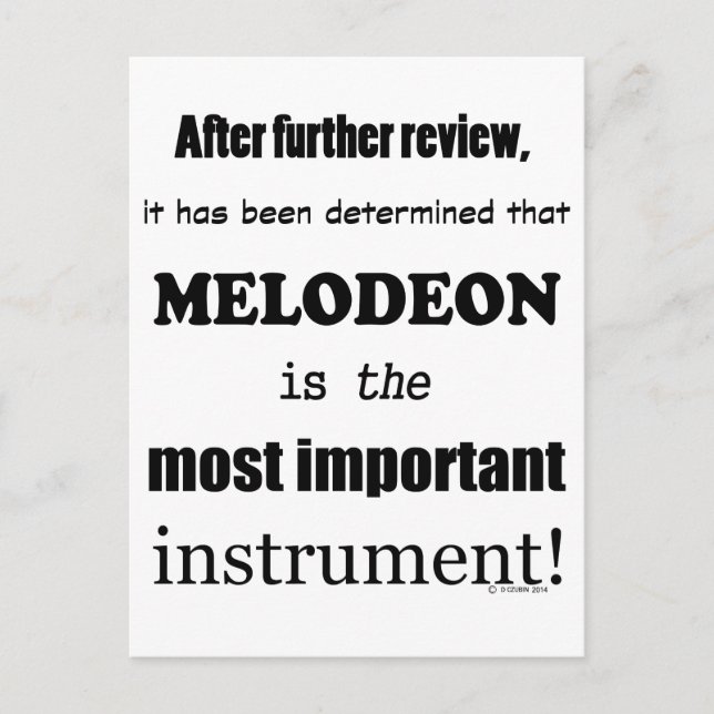 Postal El Melodeón más importante (Anverso)