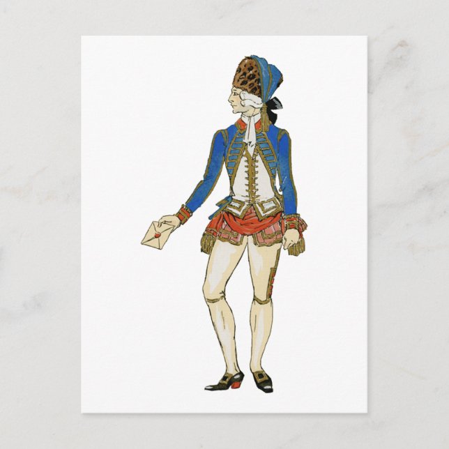 Postal El mensajero (Anverso)