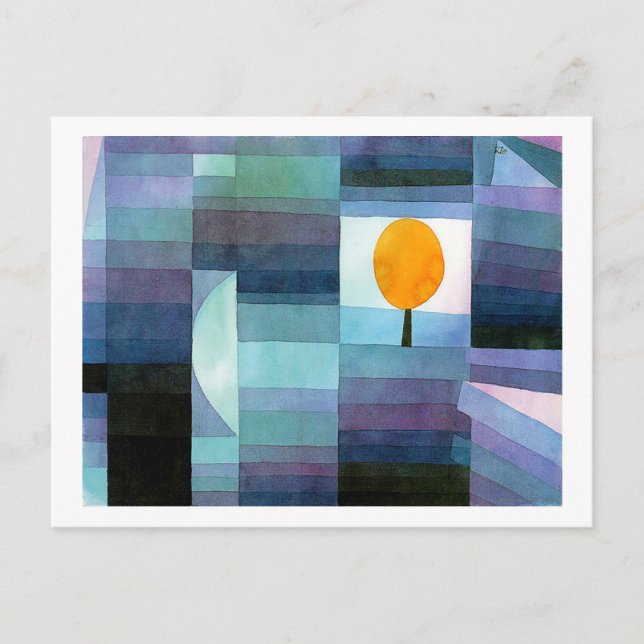 Postal El mensajero de otoño, Klee (Anverso)