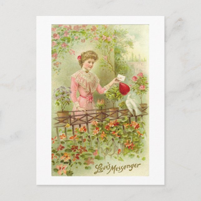 Postal El mensajero del amor (Anverso)