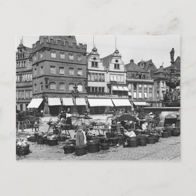 Postal El mercado de Trier, c.1910 (Anverso)