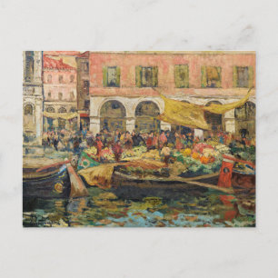 Postal El mercado de verduras, Venecia   Louis Abel-Truch