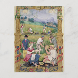 Postal El mes de agosto: La cosecha