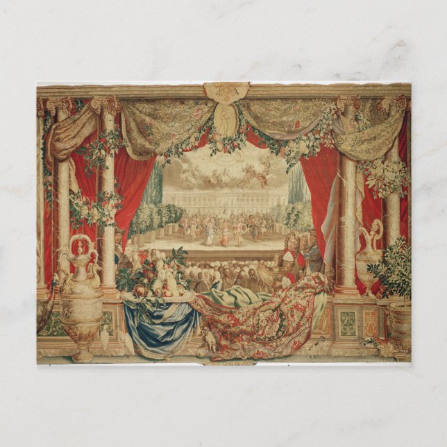 Postal El mes de enero/el Louvre (Anverso)