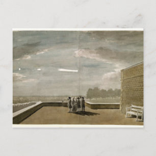 Postal El meteoro del 18 de agosto de 1783, visto desde e