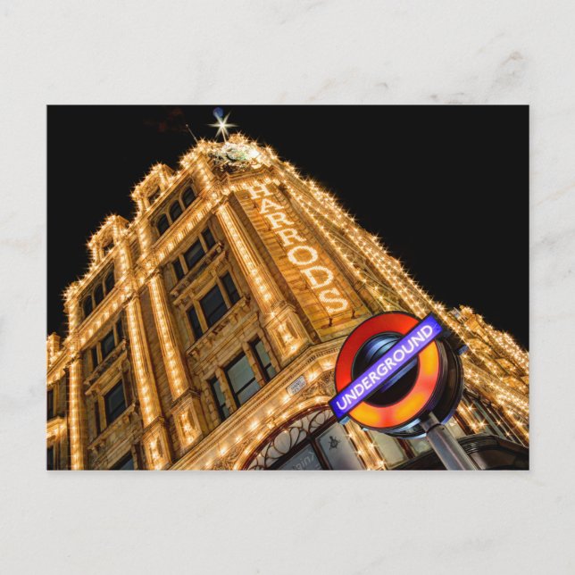 Postal El Metro En Harrods (Anverso)