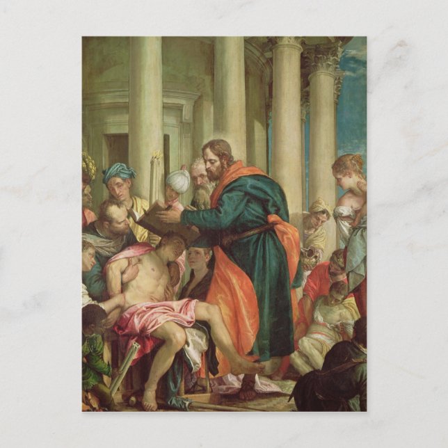 Postal El milagro de San Bernabé, c.1566 (Anverso)