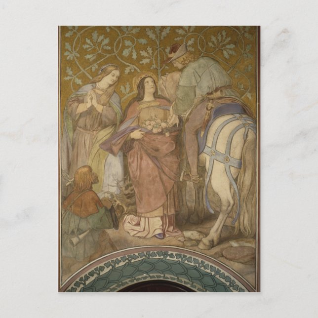 Postal El milagro Rosa, c.1855 (Anverso)