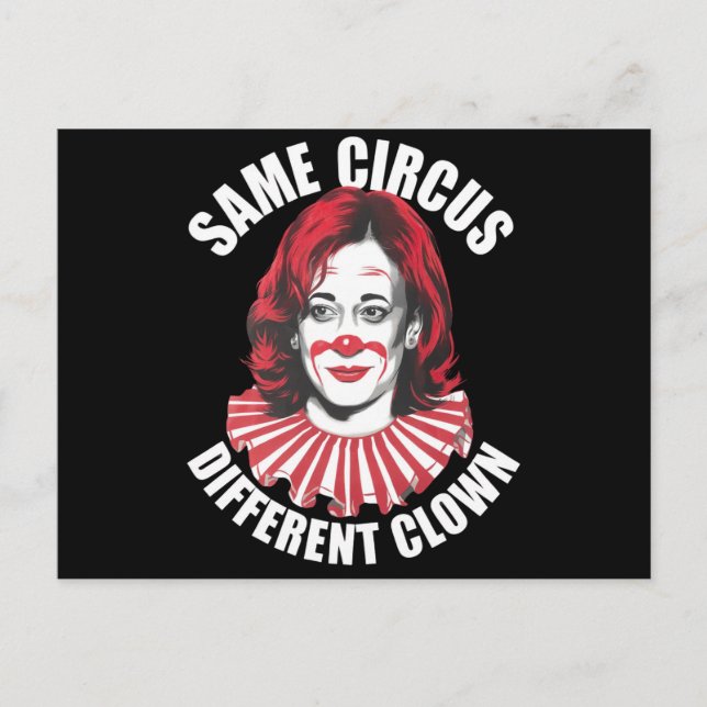 Postal El mismo circo que un payaso diferente contra Kama (Anverso)