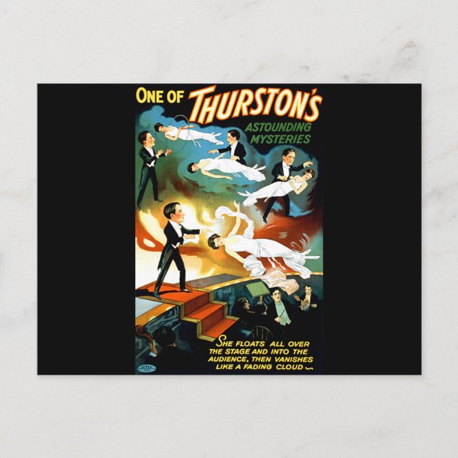 Postal ¡El misterio asombroso de Thurston! (Anverso)