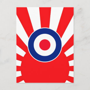 Postal El MOD Target Roundel sobre el estallido de Japón