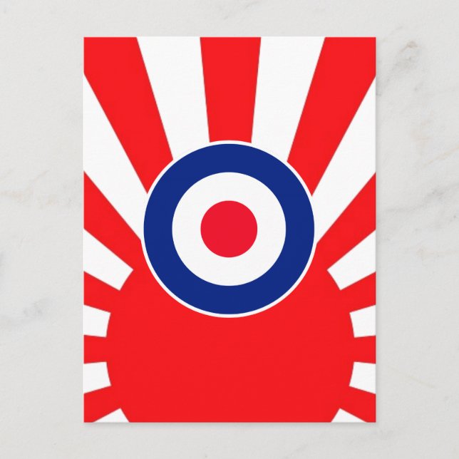 Postal El MOD Target Roundel sobre el estallido de Japón (Anverso)