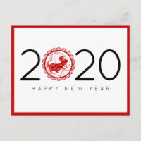 El moderno y moderno Año Nuevo Chino Rojo 2020