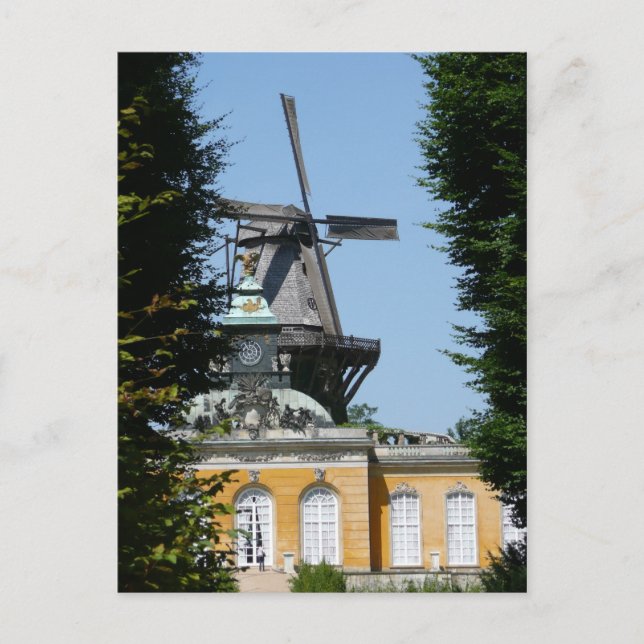 Postal El molino de viento de Potsdam (Anverso)