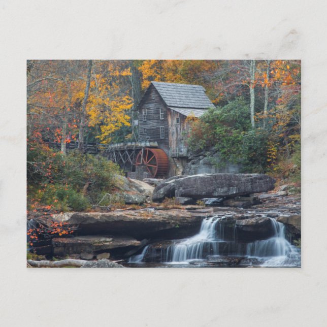 Postal El molino histórico de Grist en Glade Creek (Anverso)