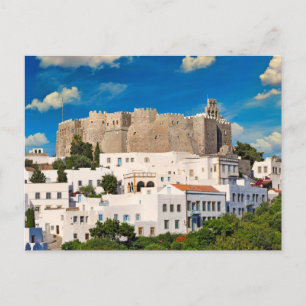 Postal El Monasterio de San Juan en Patmos, Grecia