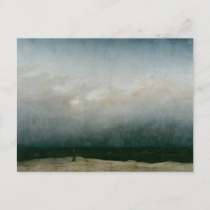Postal El monje junto al mar de Caspar David Friedrich