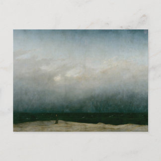 Postal El monje junto al mar de Caspar David Friedrich