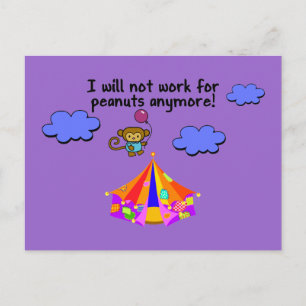 Postal El mono se escapa del circo