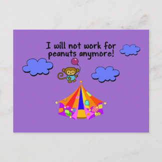 Postal El mono se escapa del circo