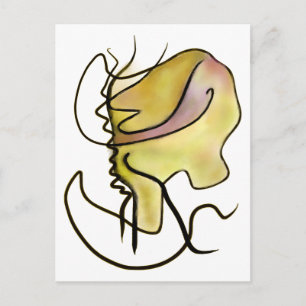 Postal El monstruo de la línea