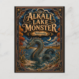 Postal El Monstruo del Lago Alkali Nebraska Leyendas Popc
