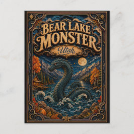 Postal El Monstruo del Lago Bear Utah Popcut Leyendas
