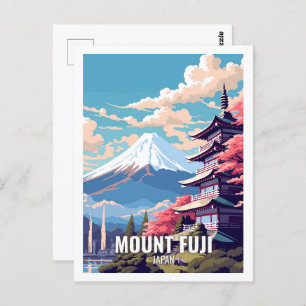 Postal El Monte Fuji Japón