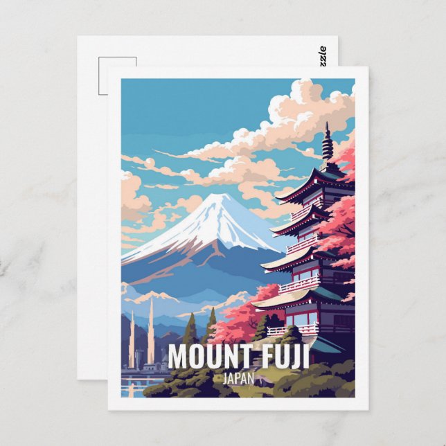 Postal El Monte Fuji Japón (Anverso / Reverso)