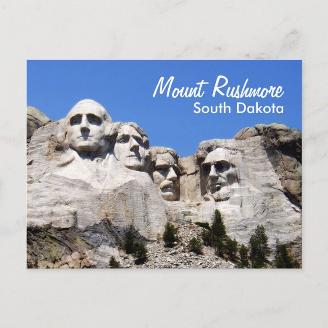 Postal El monte Rushmore Dakota del Sur (Anverso)