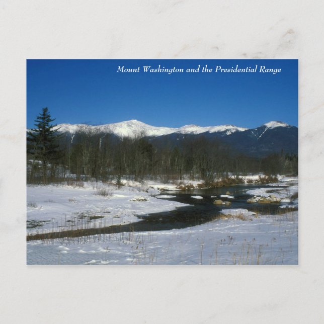 Postal El Monte Washington y la cordillera presidencial e (Anverso)