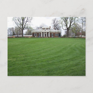 Postal El Monticello de Jefferson... el Ajedrez de Abril.