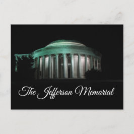 Postal El Monumento a Jefferson de noche
