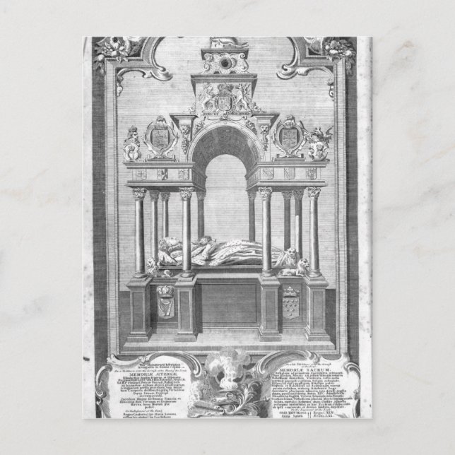 Postal El monumento de la reina Isabel (Anverso)