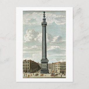 Postal El monumento, grabado por William Henry Toms (c.17