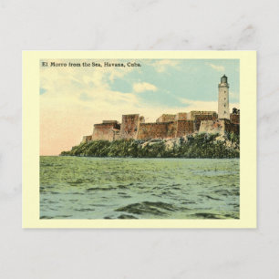 Postal El Morro desde el mar, La Habana, Cuba 1913 Vintag