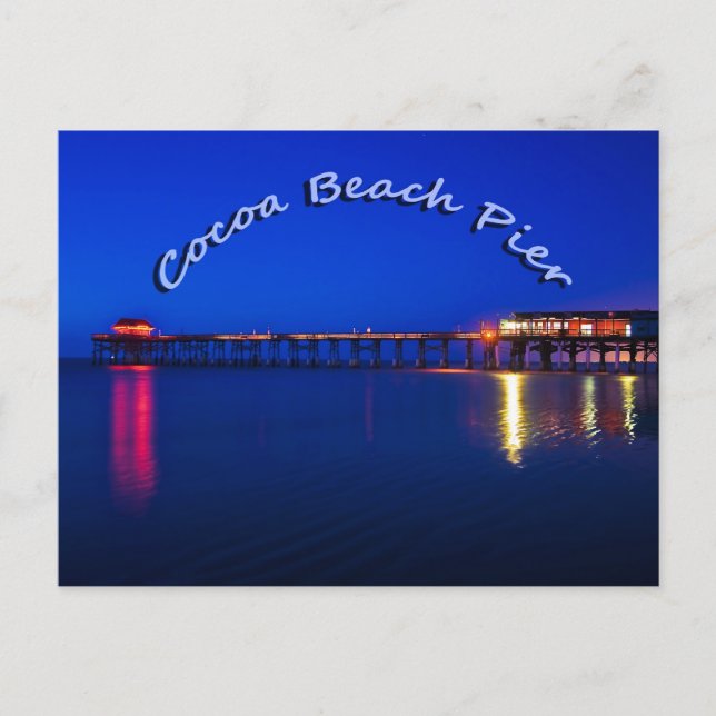 Postal El muelle Cocoa Beach, Cocoa Beach, Florida, EE.UU (Anverso)