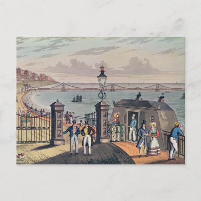 Postal El muelle de la cadena en la parte delantera de Br (Anverso)