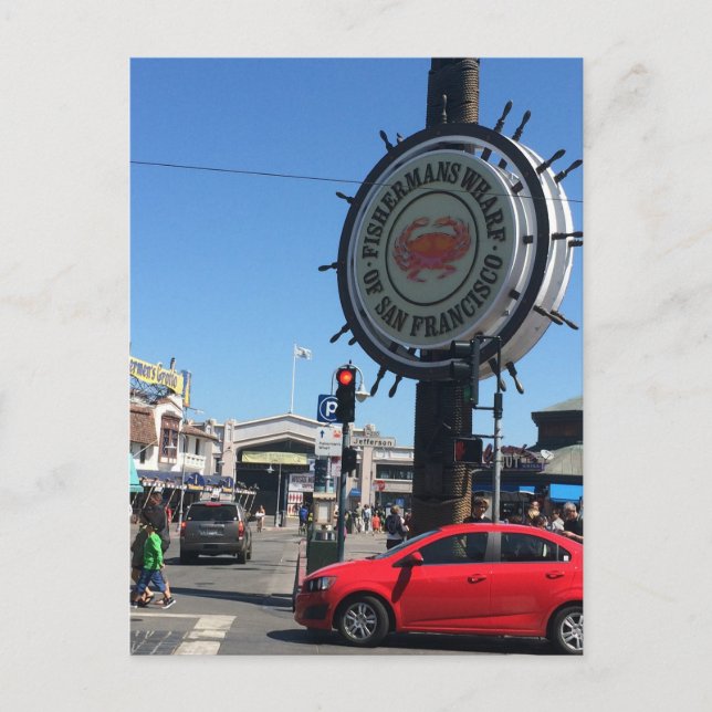 Postal El muelle de los pescadores de San Francisco (Anverso)