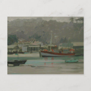 Postal El muelle de los pescadores del Día Gris