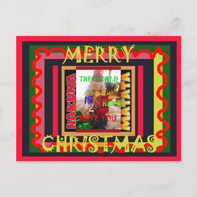 Postal El mundo a mi alrededor está feliz de tenerte colo (Anverso)