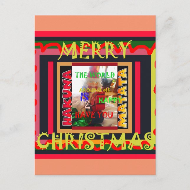 Postal El mundo a mi alrededor está feliz de tenerte colo (Anverso)