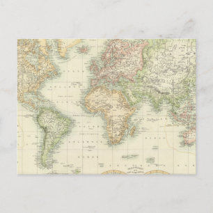 Postal El mundo de las proyecciones de los comerciantes