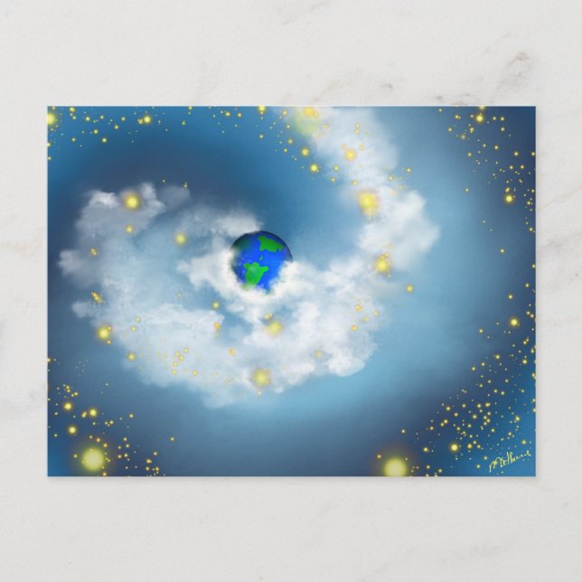 Postal El Mundo En Sus Manos Postcard (Anverso)