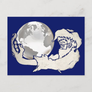 Postal el mundo entero en mano de monos
