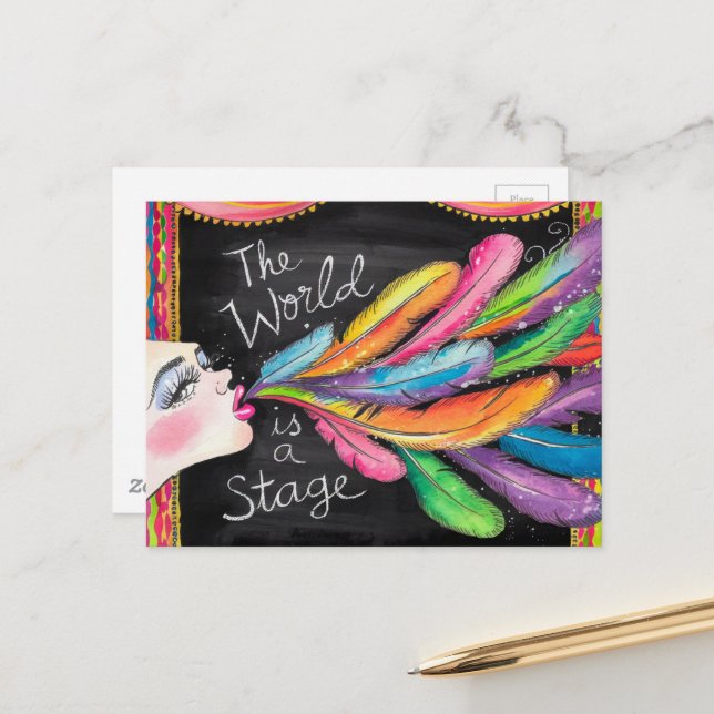 Postal El mundo es una etapa (Anverso/Reverso In Situ)