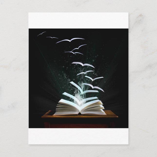 Postal El mundo mágico de la lectura (Anverso)