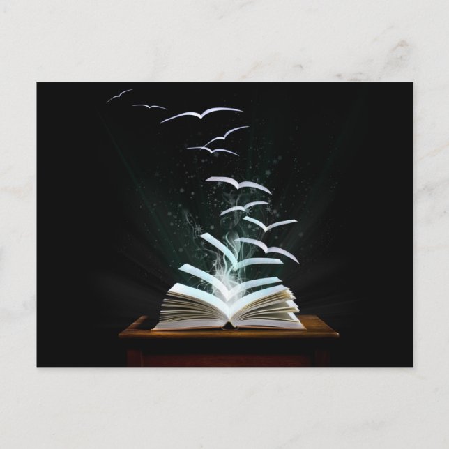 Postal El mundo mágico de la lectura (Anverso)