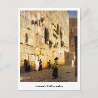 Postal El muro de Soloman en Jerusalén, Jean-Leon Gerome