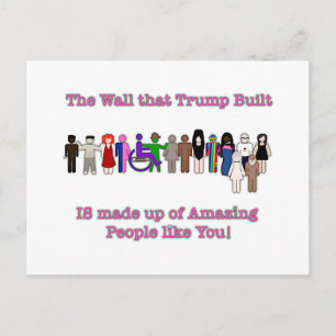 Postal El muro que Trump construyó